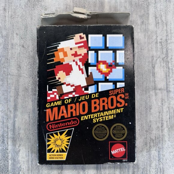 Super Mario Bros 1 (NES, 1985) Authentic Complete CIB Manual TESTED Mattel - Picture 9 of 16